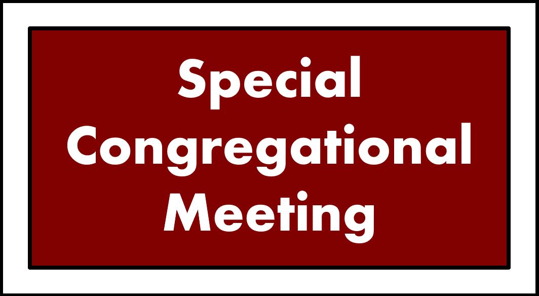Special Congregational Meeting Prince of Peace Lutheran Church