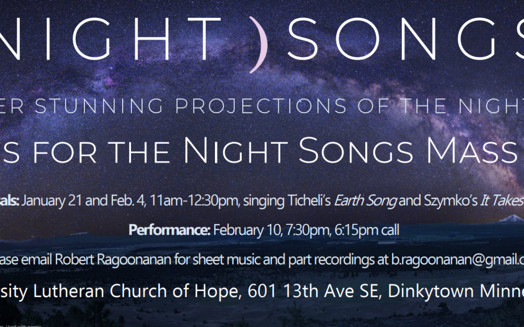Night Songs Mass Choir Invitation