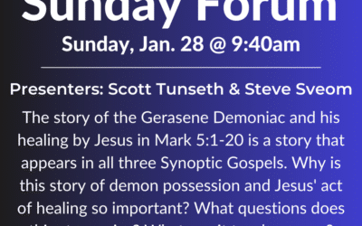 Sunday Forum | January 28; 9:40am