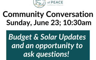 Community Conversation: Proposed Budget & Solar Update