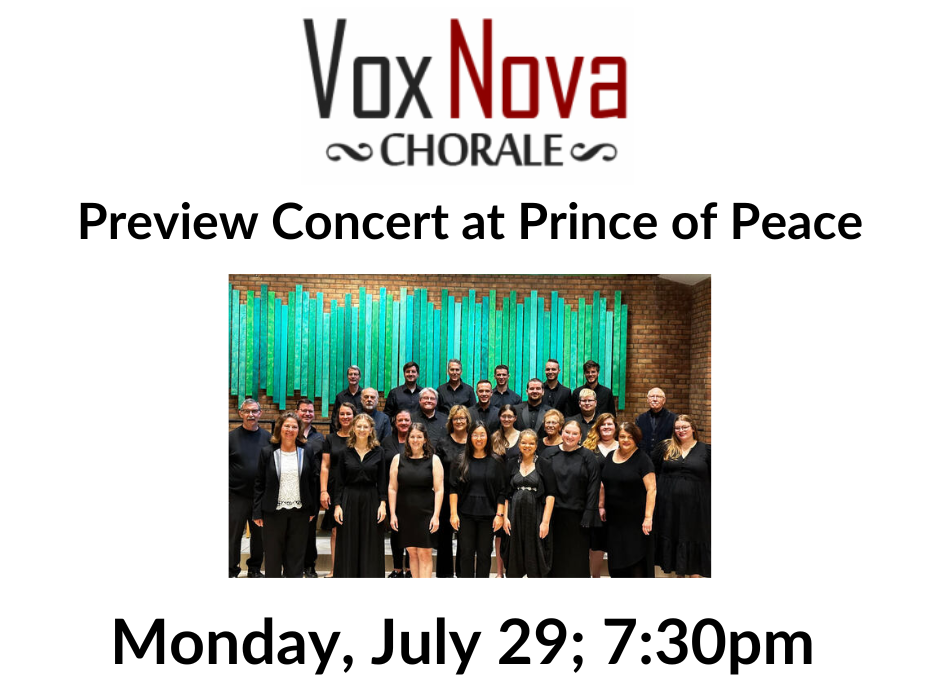 Vox Nova Chorale Preview Concert