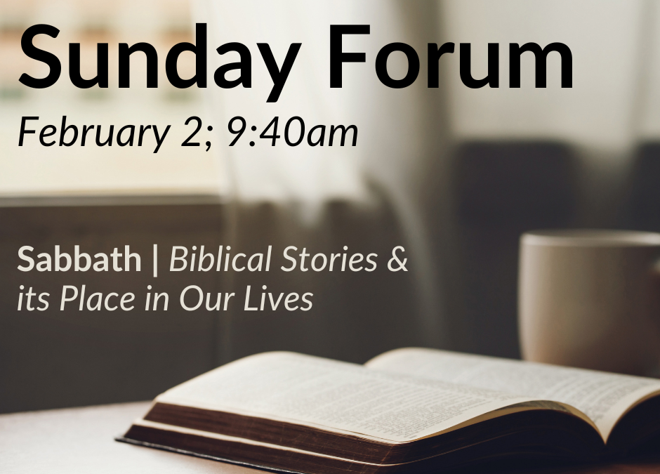 Sunday Forum | Sunday, February 2; 9:40am