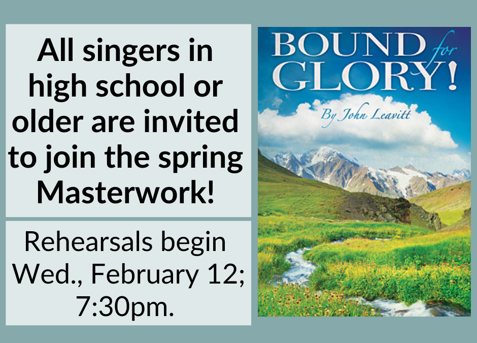 Singers, Join Us for Bound for Glory!