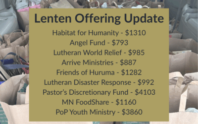 Lenten Offering Update