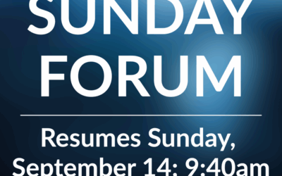 Sunday Forum Resumes