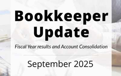 Bookkeeper Update – September 2025