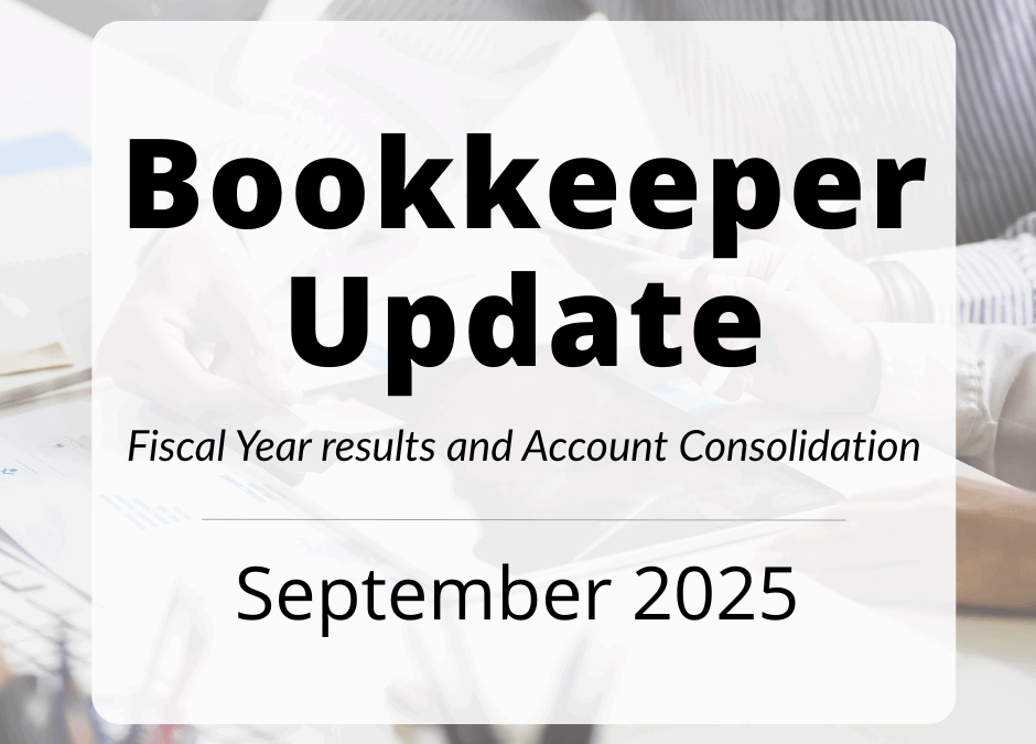 Bookkeeper Update – September 2025