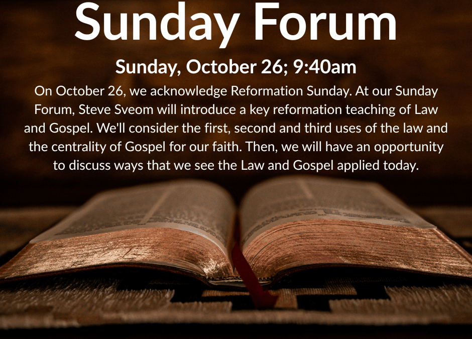 Sunday Forum | October 26