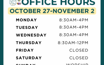 Office Hours October 27-November 2
