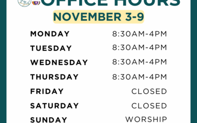 Office Hours November 3-9