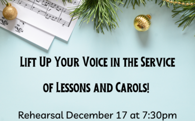 Lift Up Your Voice in the Service of Lessons and Carols!