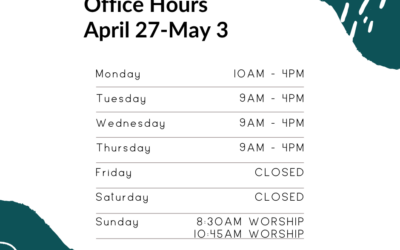 Tentative Office Hours