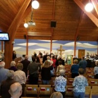 Congregational blessing of the travelers